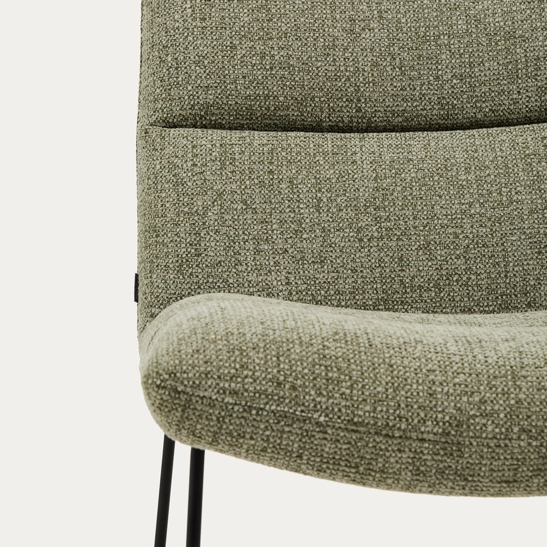 Fauteuil Aria vert chenille – détail de l'assise