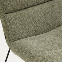 Fauteuil Aria vert chenille – détail des pieds en acier