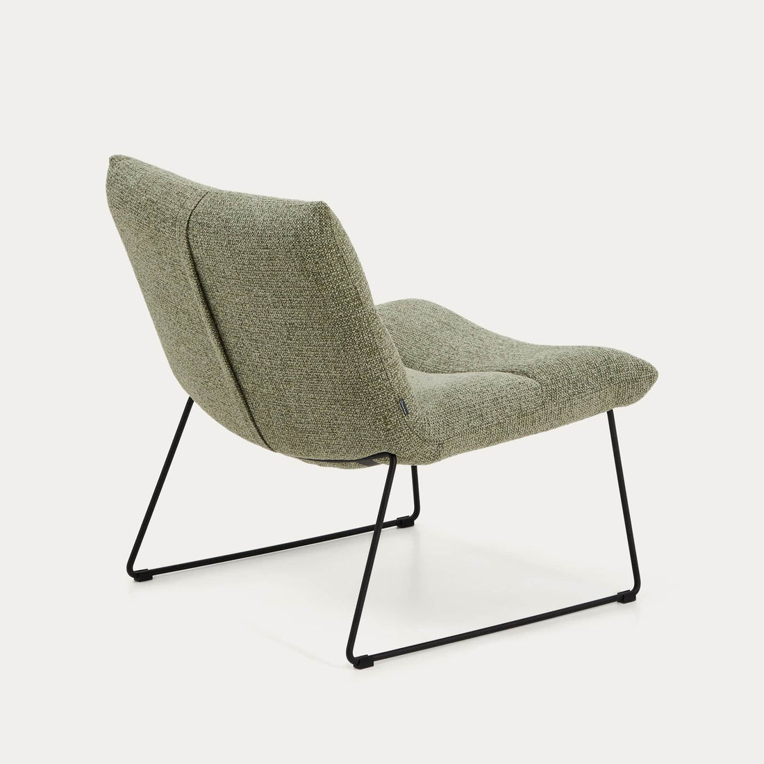 Fauteuil Aria vert chenille – vue arrière