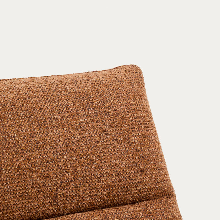 Fauteuil Aria terracotta chenille – détail du dossier