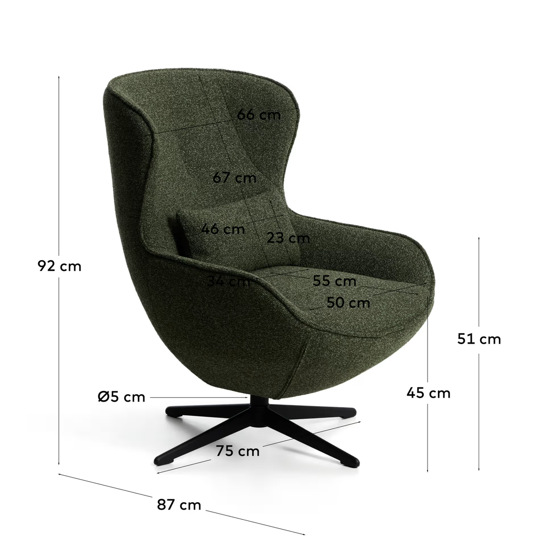 Fauteuil pivotant Cardona