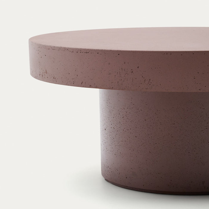 Table basse Elche XL terracotta – vue de côté