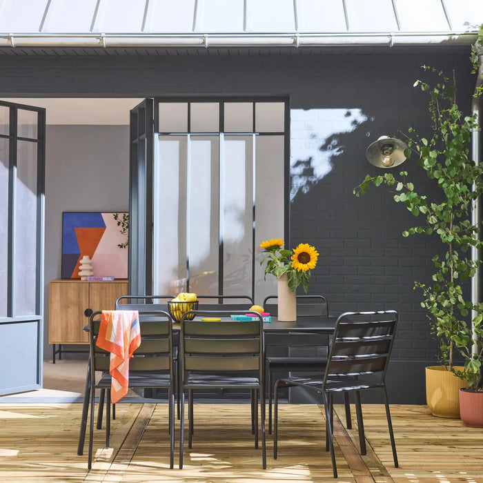 Table de jardin métal avec 6 chaises Monceau