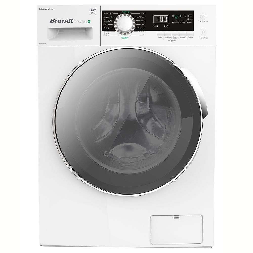 Lave-linge séchant hublot 8 kg / 6 kg - Brandt