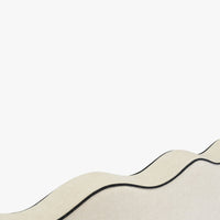 Tête de lit Atlante chenille beige – vue latérale