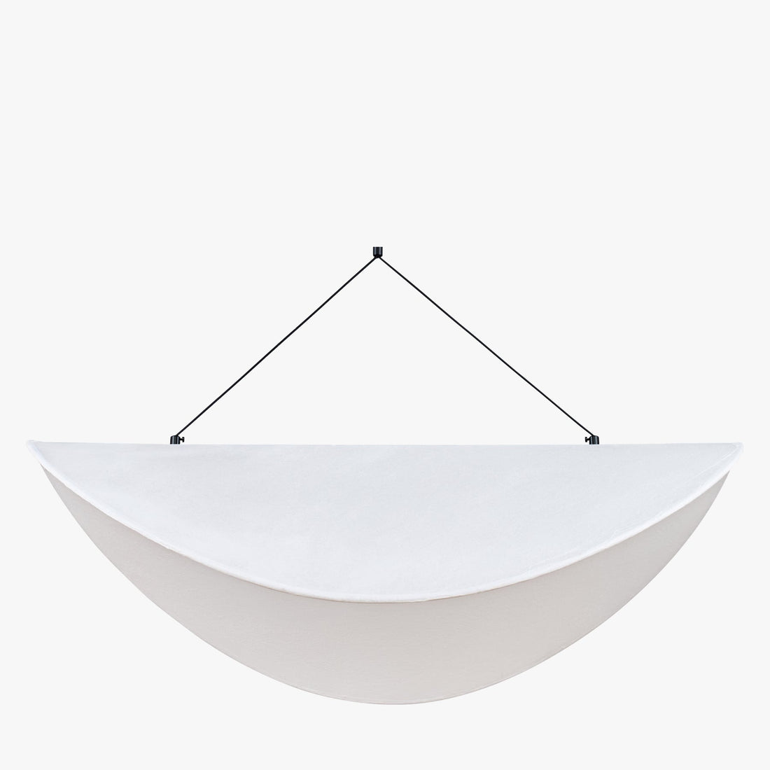 Suspension Fukui blanc et laiton brossé – vue latérale rapprochée