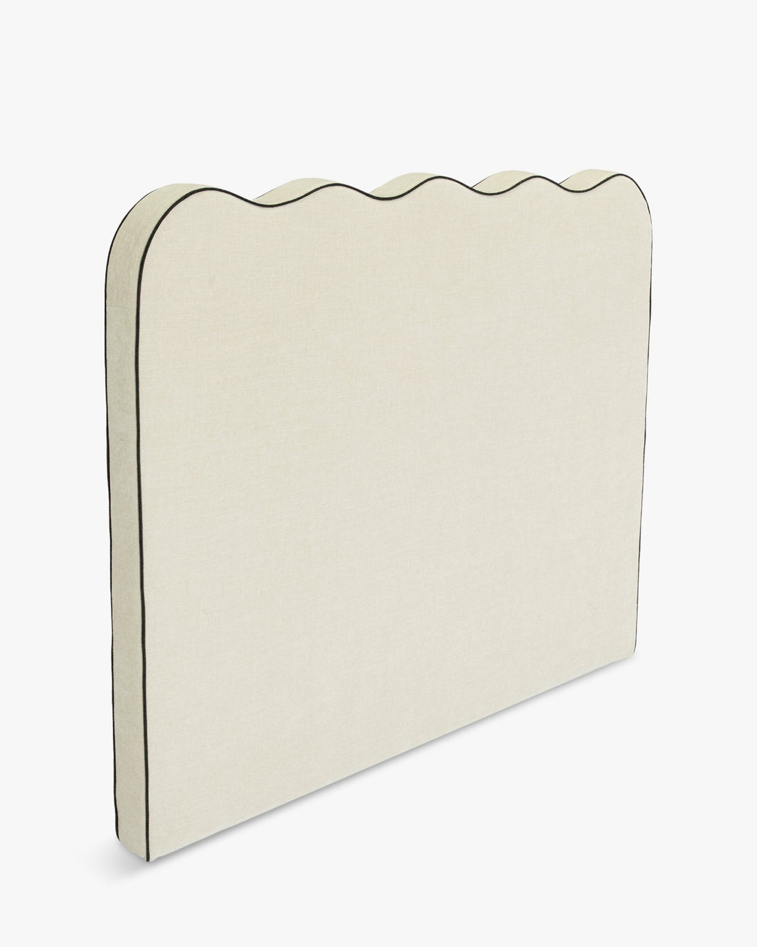 Tête de lit Atlante chenille beige – vue de profil