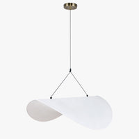 Suspension Fukui blanc et laiton brossé – vue de dessous