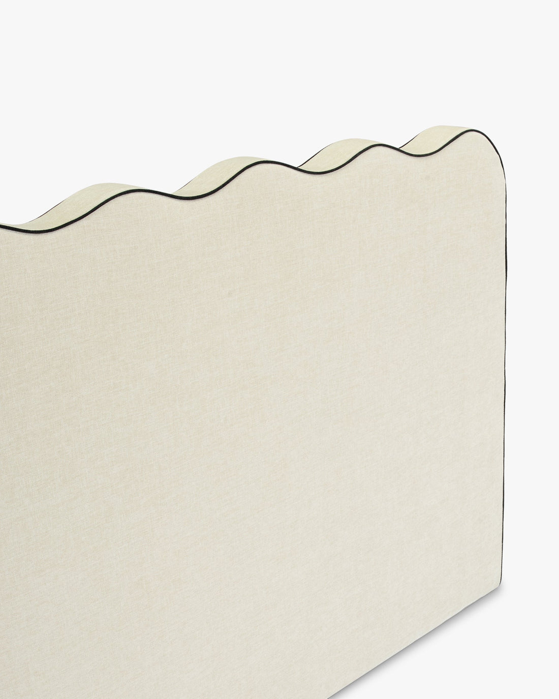 Tête de lit Atlante chenille beige – vue rapprochée