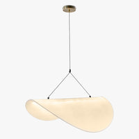 Suspension Fukui blanc et laiton brossé – vue en hauteur