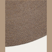 Tapis rond Palamos beige – détail du tressage
