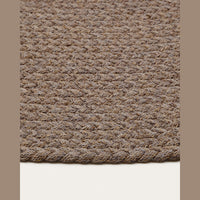 Tapis rond Palamos beige – vue de côté