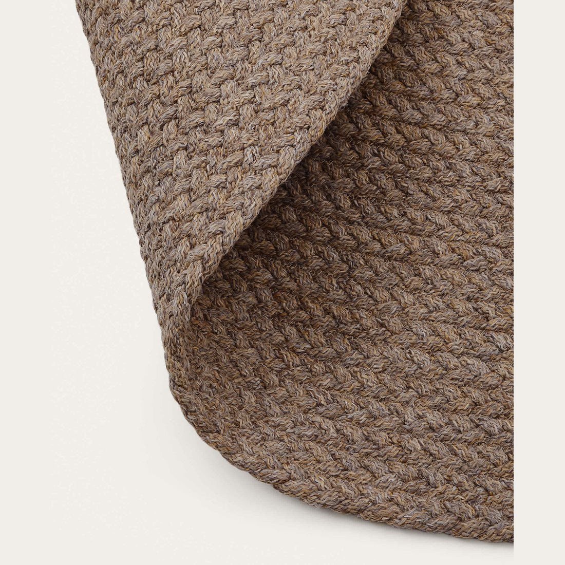 Tapis rond Palamos beige – détail de la bordure