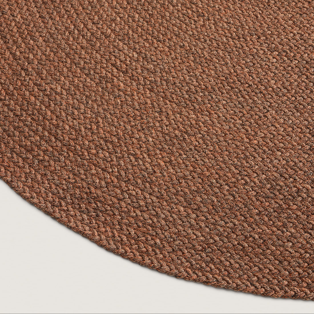 Tapis rond Aiguablava terracotta – détail du tressage