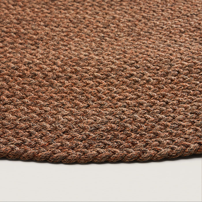 Tapis rond Aiguablava terracotta – vue de côté