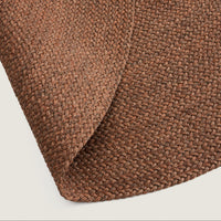 Tapis rond Aiguablava terracotta – détail de la bordure