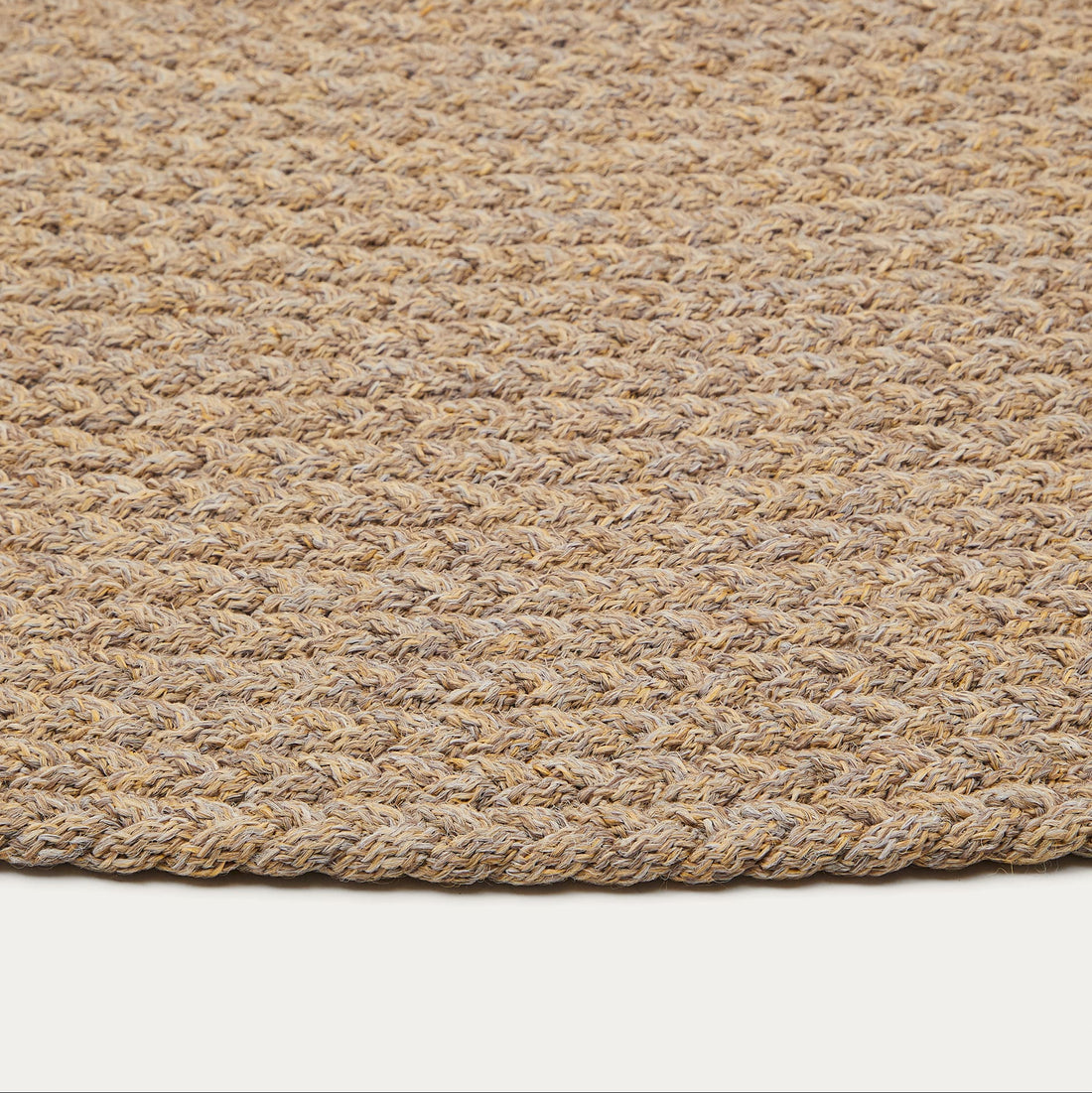 Tapis rond Aiguablava beige – détail du tressage