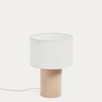 Lampe à poser Llançà beige velours côtelé – vue détourée
