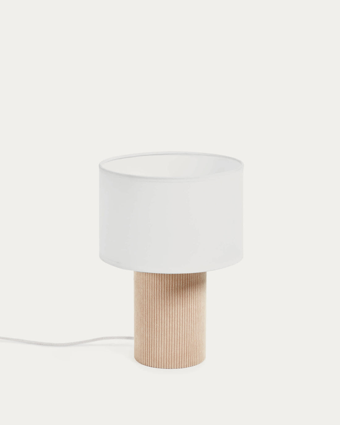 Lampe à poser Llançà beige velours côtelé – vue détourée