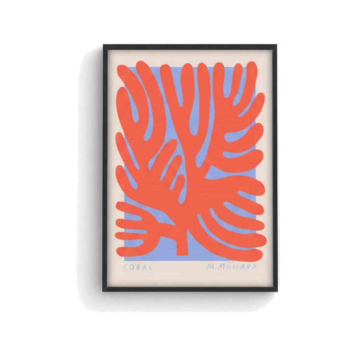 Affiche encadrée chêne Coral