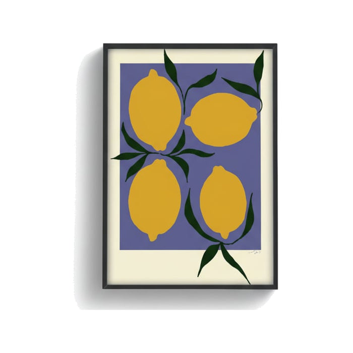 Affiche encadrée chêne Lemon Blue
