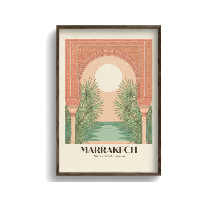 Affiche encadrée chêne Morocco