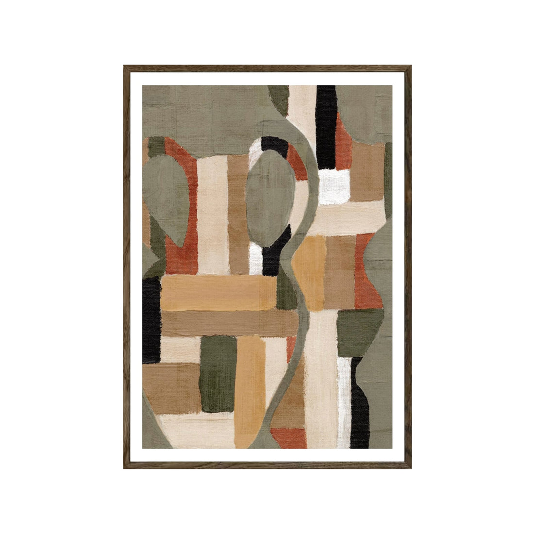 Affiche encadrée - Painted Shapes No1