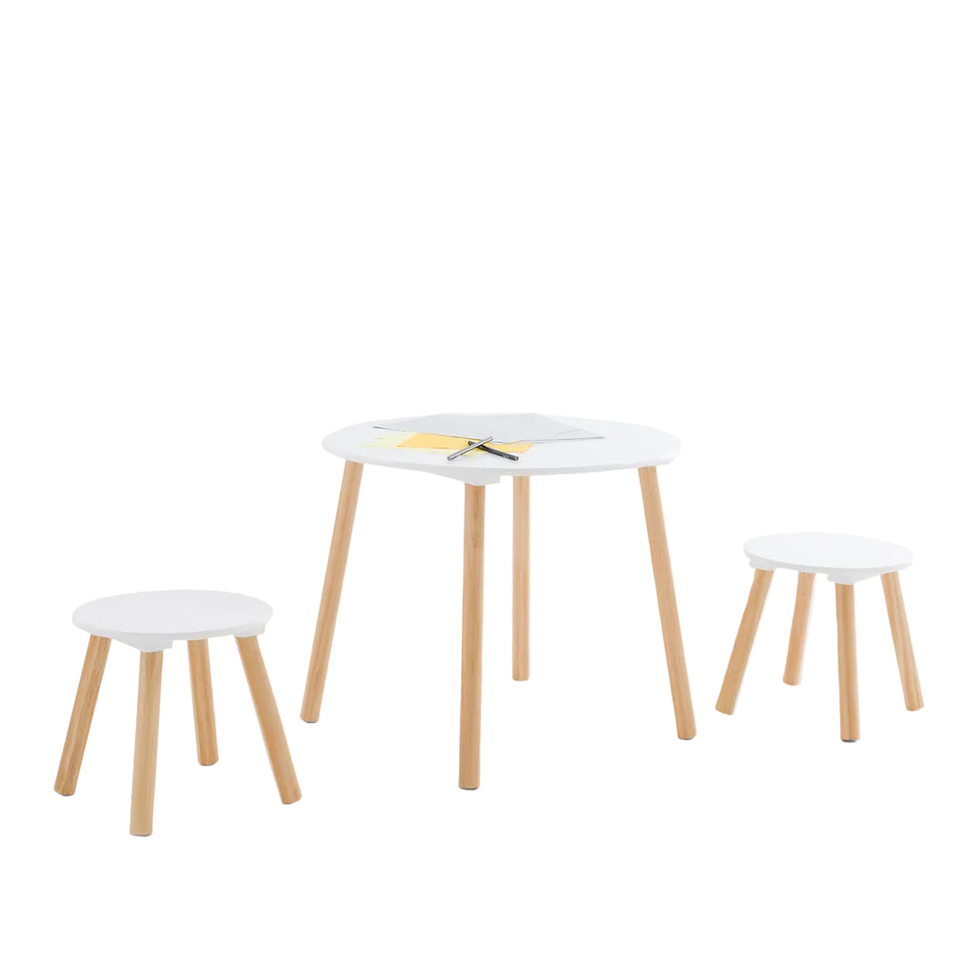 Table basse avec 2 tabourets Melya