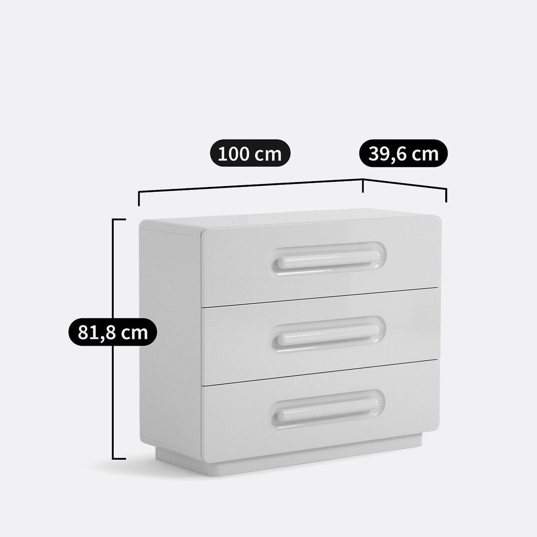 Commode 3 tiroirs Newlo