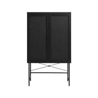 Buffet haut 2 portes bois et métal Herning