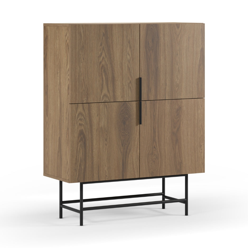 Buffet haut Rimini – détail du décor chêne foncé