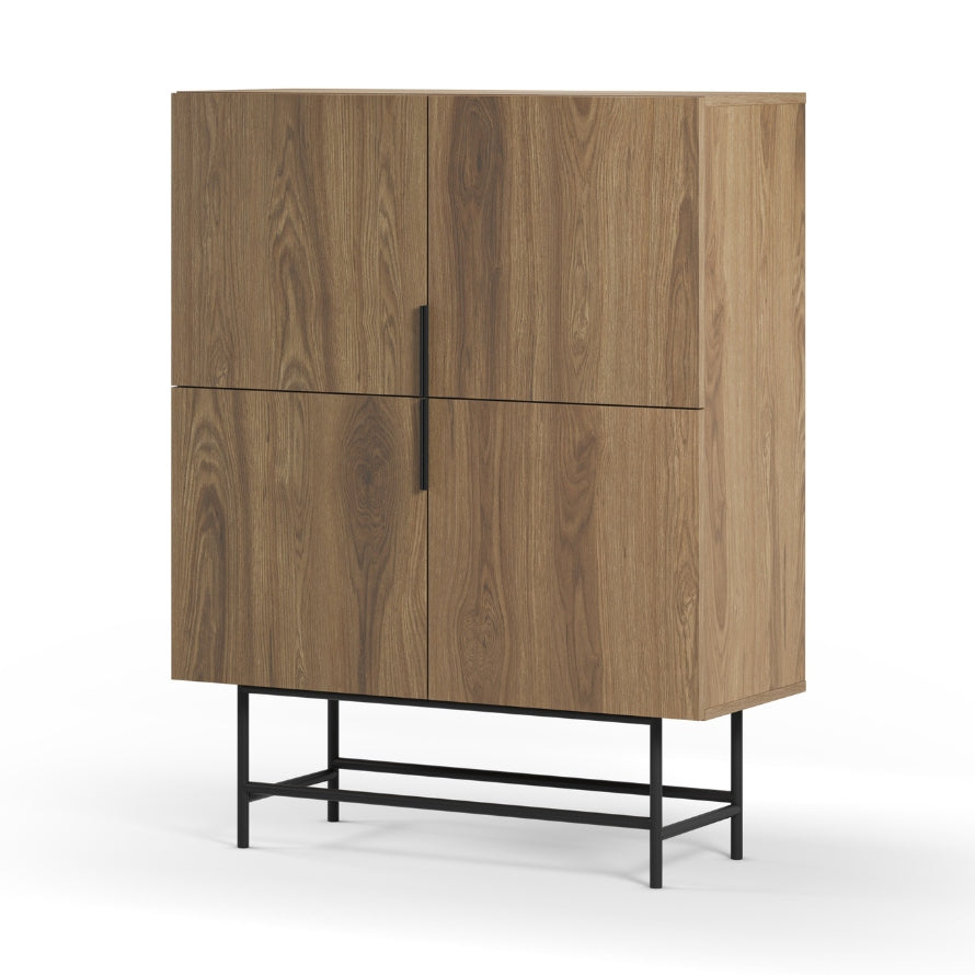Buffet haut Rimini – rangements intérieurs derrière les portes