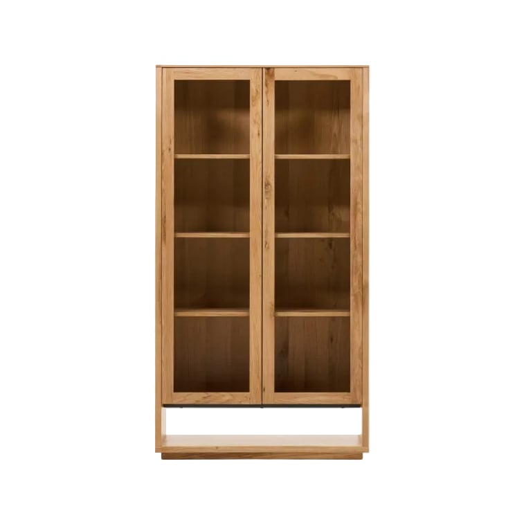Buffet vitrine placage chêne Cadix