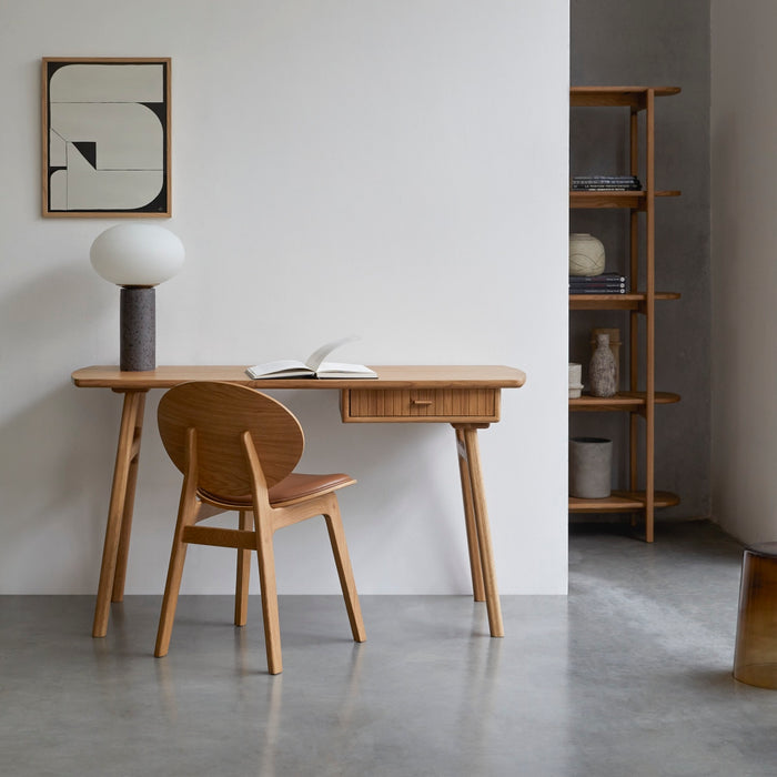 Bureau Yaël chêne massif – vue complémentaire du bureau