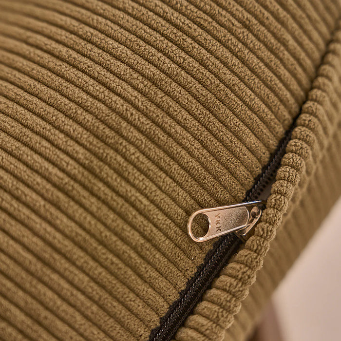 Fauteuil mindi massif velours côtelé Achille - Berah Getah