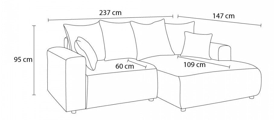 Enjoy green corner sofa