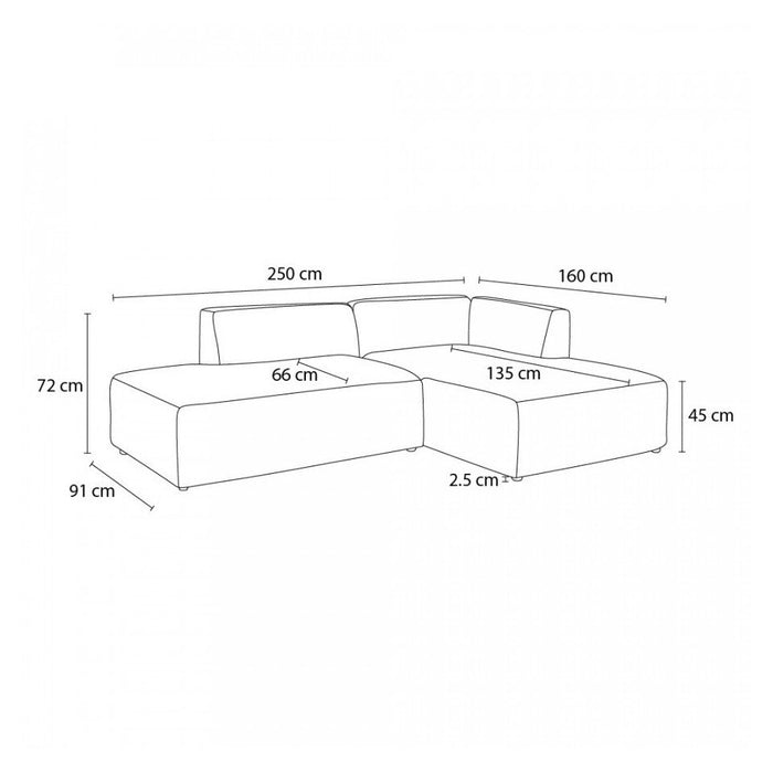 Megève 3-seater corner sofa - Bobochic