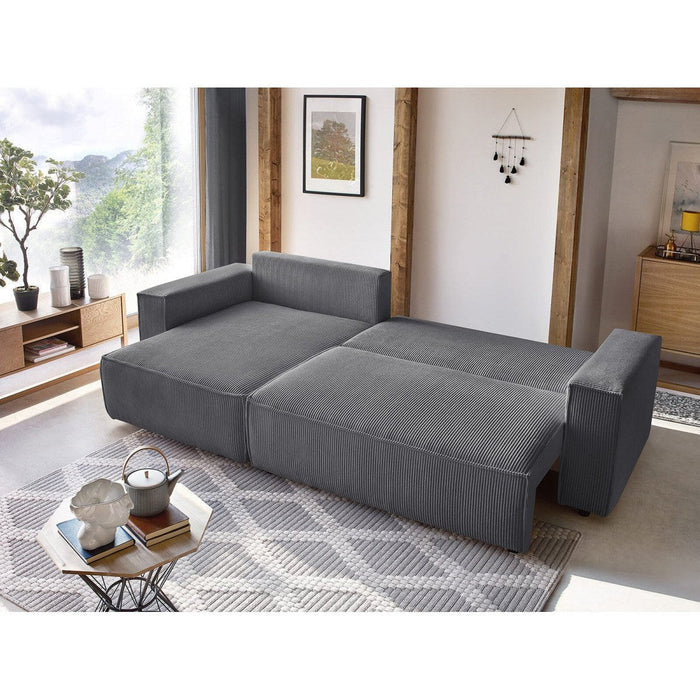 Canapé Convertible d'angle coffre Nihad - Bobochic
