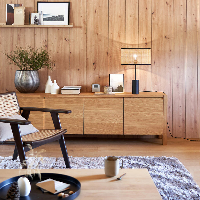 Fauteuil hêtre massif cannage Siran