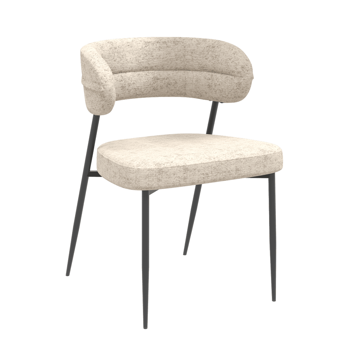 Chaise tissu et acier Londres - Akante