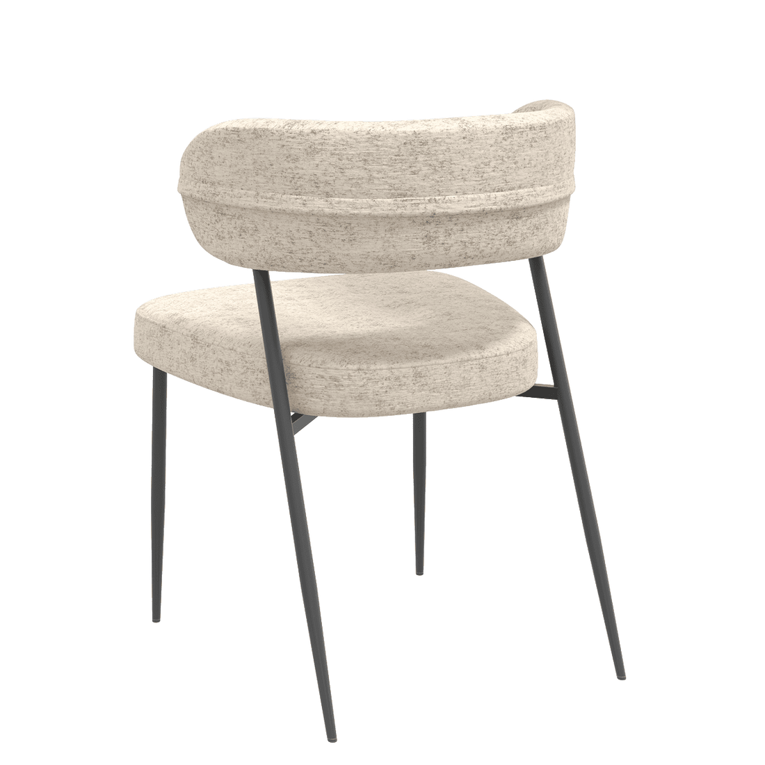 Chaise tissu et acier Londres - Akante