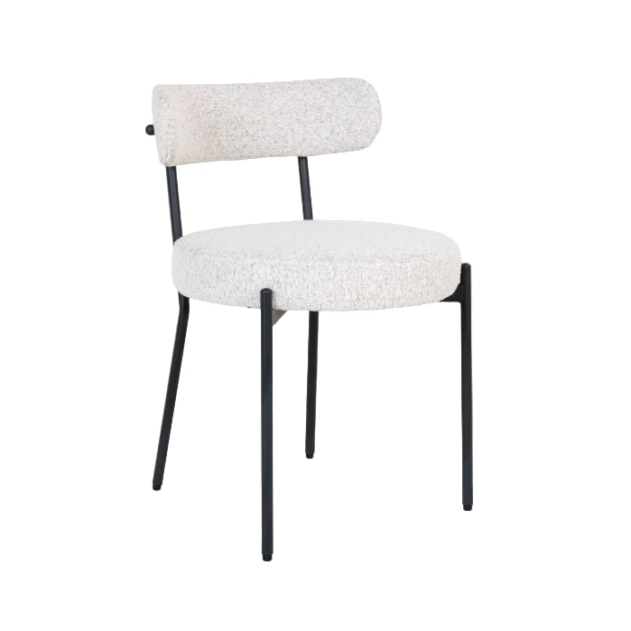 Chaise tissu bouclette et métal Badalona