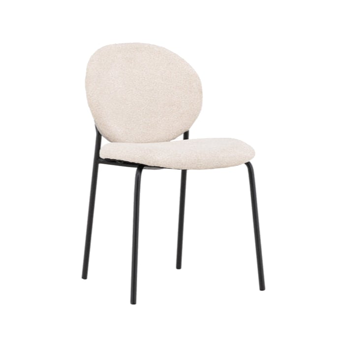Chaise tissu et métal Vault