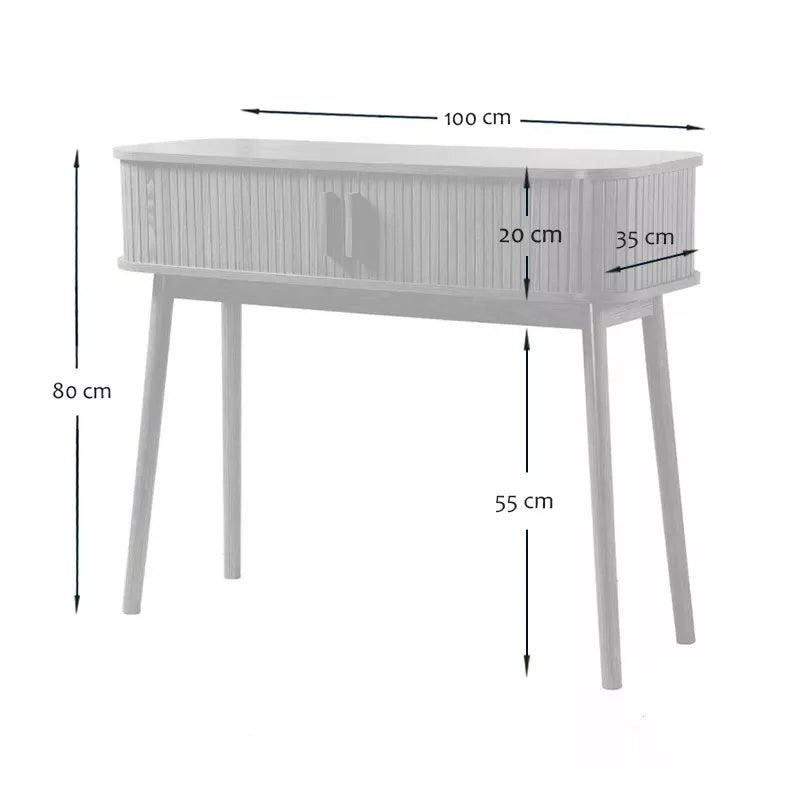 Console 2 portes coulissantes