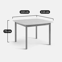 Table à manger travertin et chêne Sauren