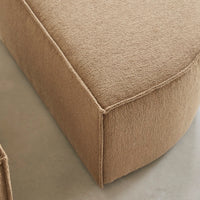 Repose-pieds Dario – détail du tissu camel