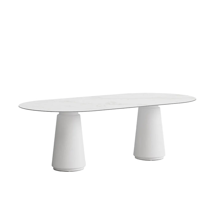 Table de réunion Dorik – finition 1, vue de la colonne