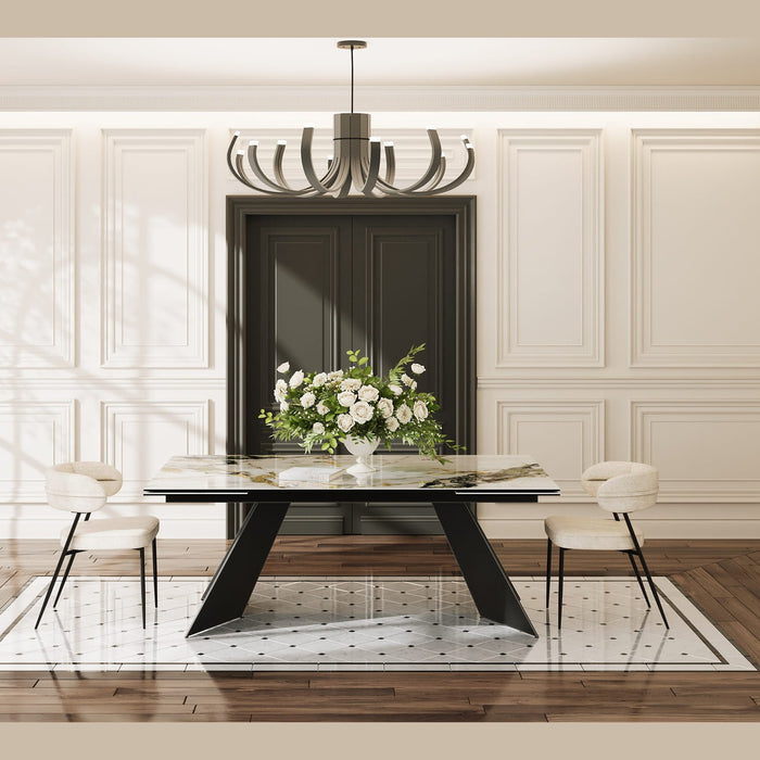 Table extensible marbre Washington - Akante
