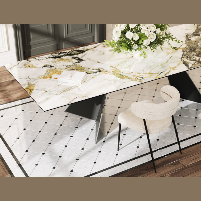 Table extensible marbre Washington - Akante