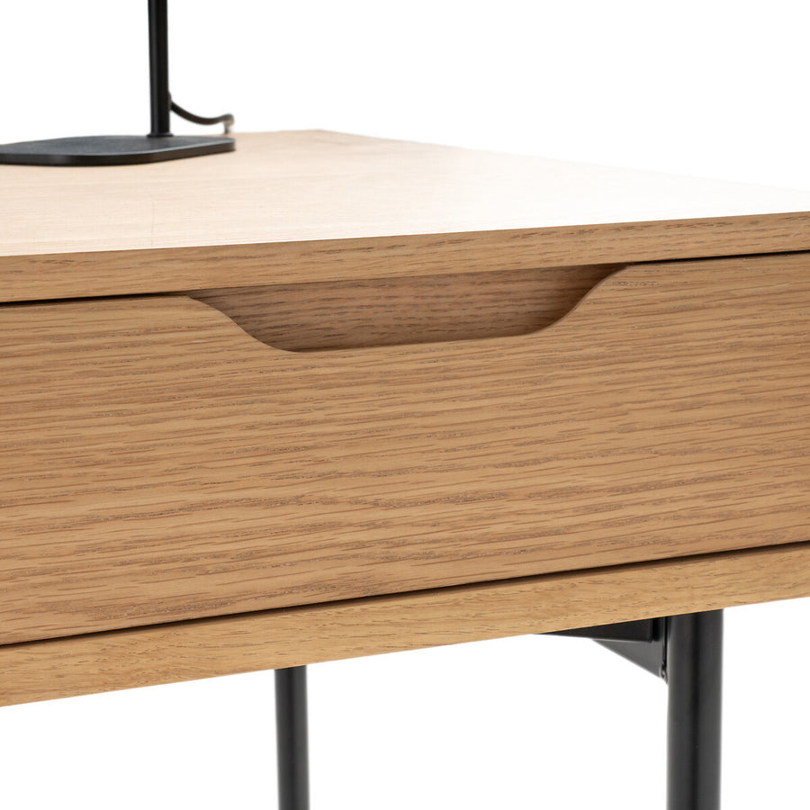 Bureau 2 tiroirs Noyeto chêne